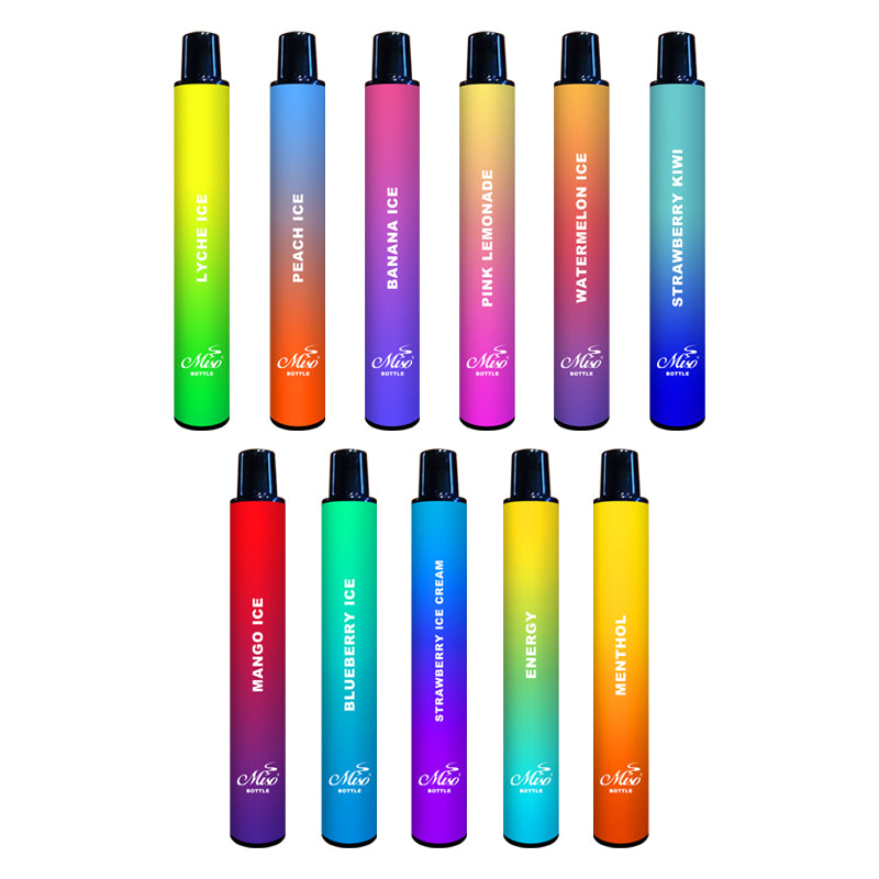 Miso Bottle Colorful 600 Puffs 2ml 400mah Newest disposable vape Pod kit E cigarette